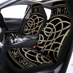 Scandinavian Viking Symbol Print Universal Fit Car Seat Covers