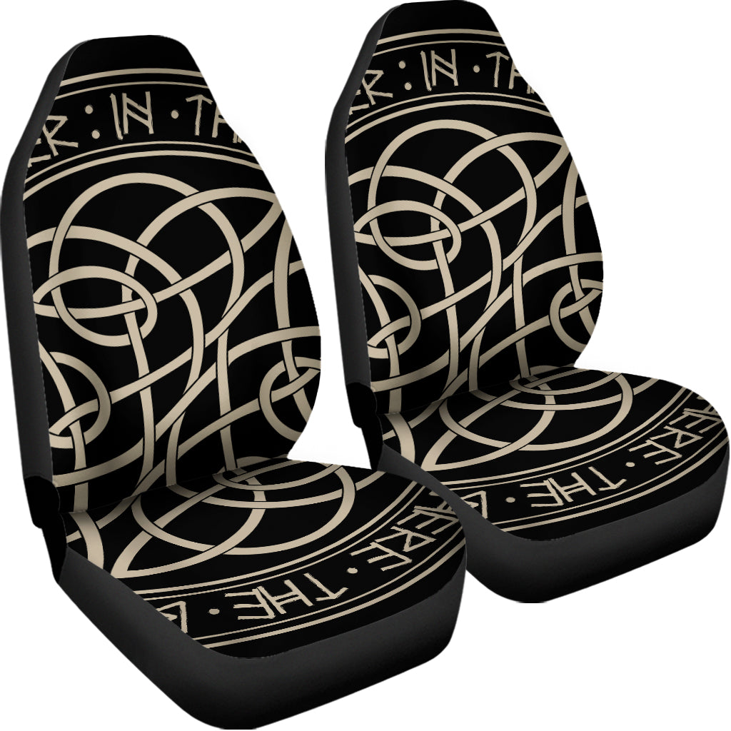 Scandinavian Viking Symbol Print Universal Fit Car Seat Covers