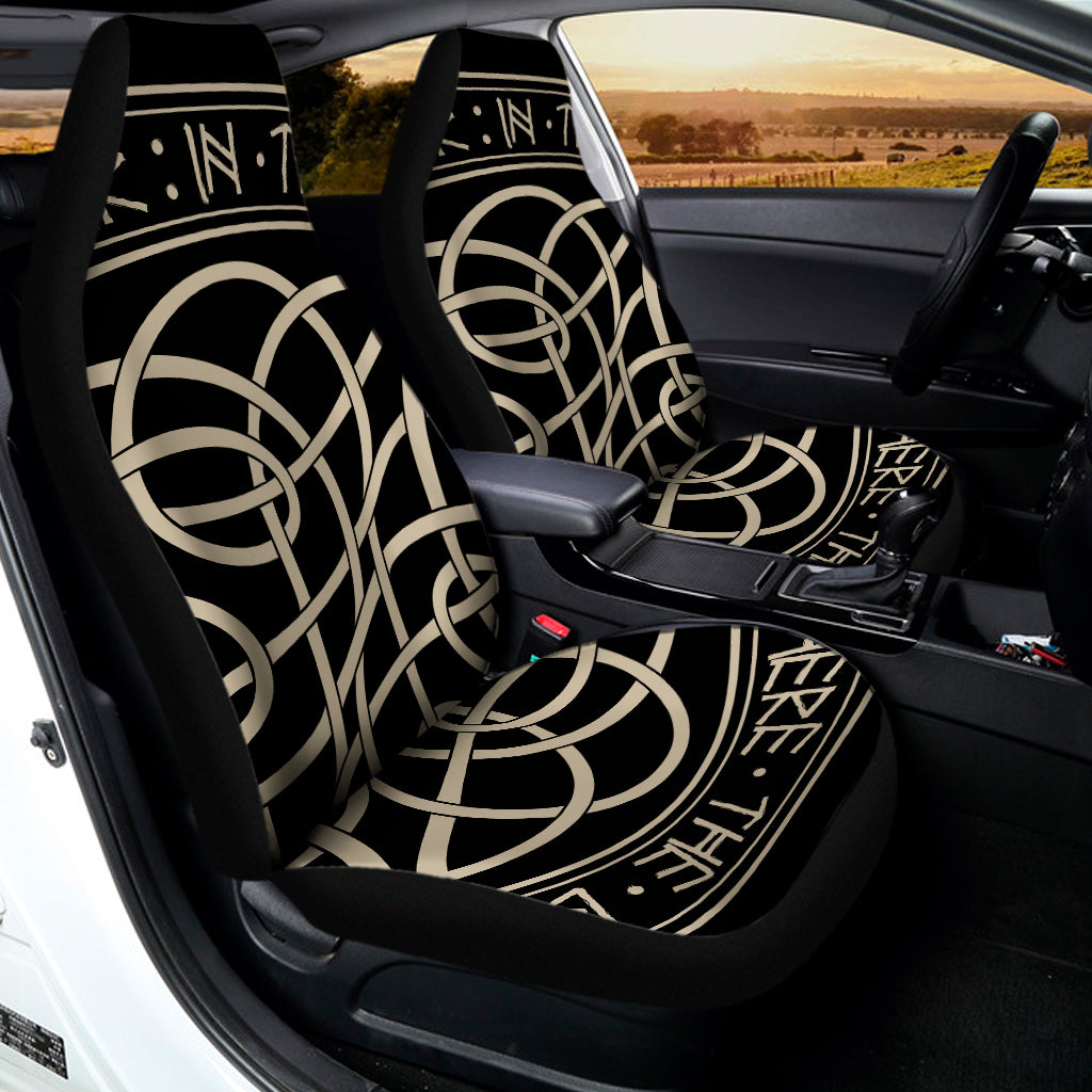 Scandinavian Viking Symbol Print Universal Fit Car Seat Covers