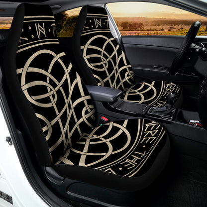 Scandinavian Viking Symbol Print Universal Fit Car Seat Covers
