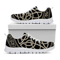 Scandinavian Viking Symbol Print White Running Shoes