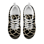 Scandinavian Viking Symbol Print White Sneakers