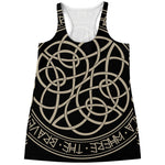 Scandinavian Viking Symbol Print Women's Racerback Tank Top