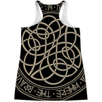 Scandinavian Viking Symbol Print Women's Racerback Tank Top