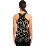 Scandinavian Viking Symbol Print Women's Racerback Tank Top