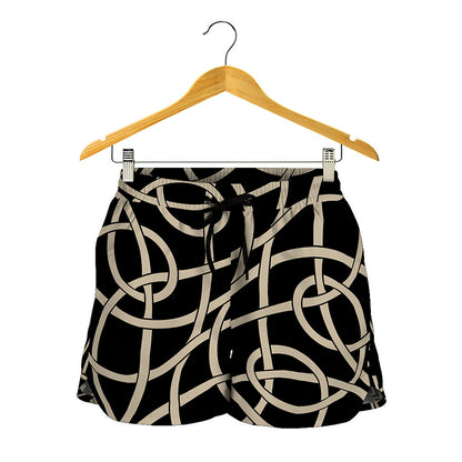 Scandinavian Viking Symbol Print Women's Shorts