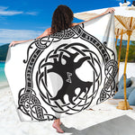 Scandinavian Yggdrasil Print Beach Sarong Wrap