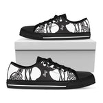 Scandinavian Yggdrasil Print Black Low Top Shoes 