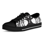 Scandinavian Yggdrasil Print Black Low Top Shoes 