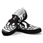 Scandinavian Yggdrasil Print Black Slip On Shoes