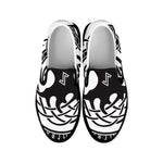 Scandinavian Yggdrasil Print Black Slip On Shoes
