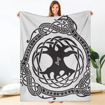 Scandinavian Yggdrasil Print Blanket
