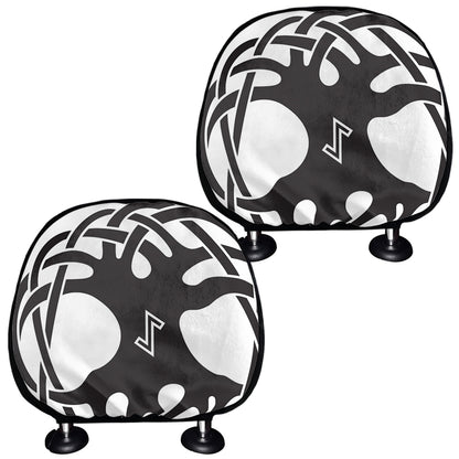 Scandinavian Yggdrasil Print Car Headrest Covers