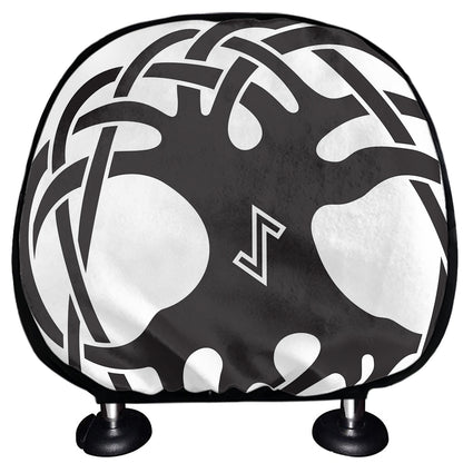 Scandinavian Yggdrasil Print Car Headrest Covers