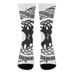 Scandinavian Yggdrasil Print Crew Socks