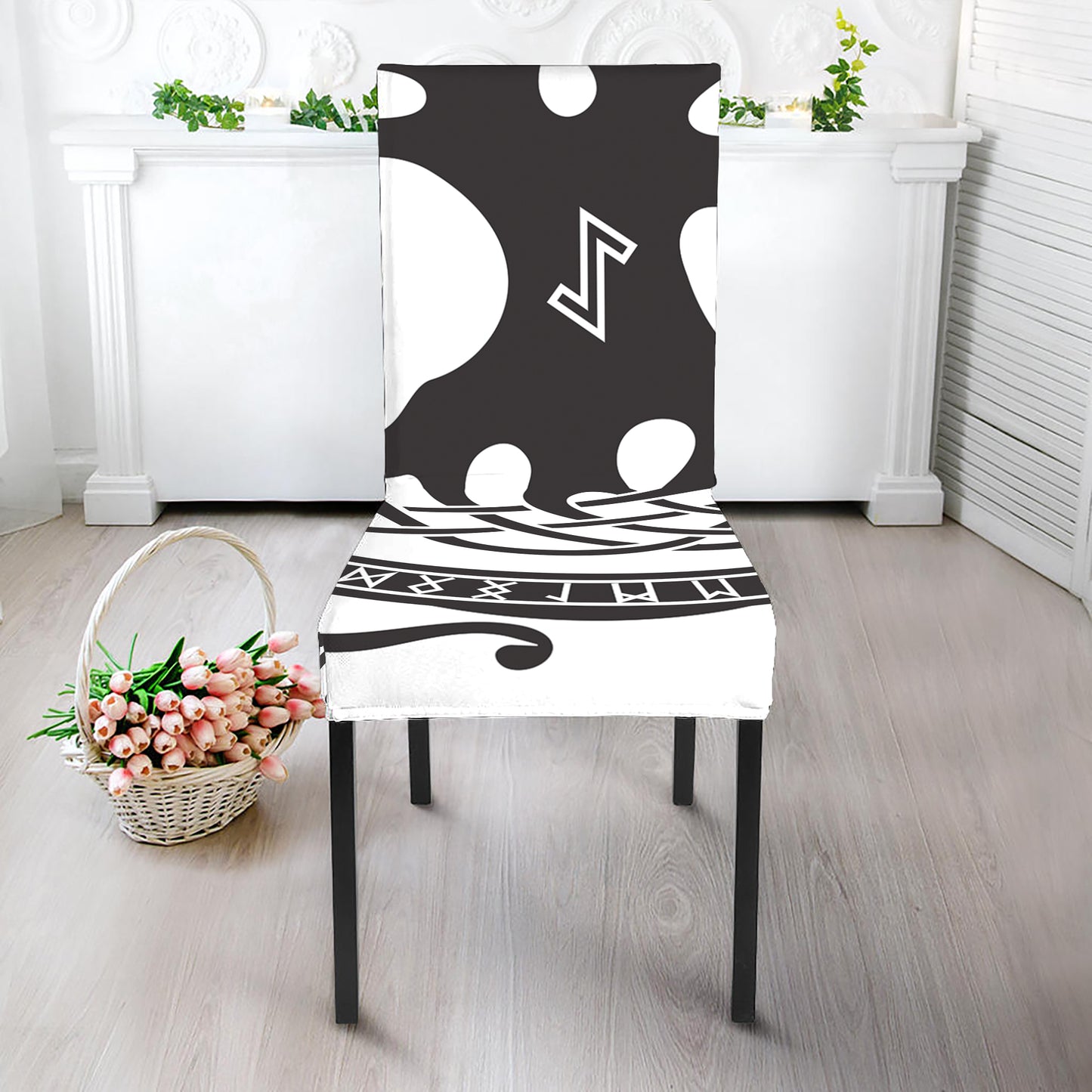 Scandinavian Yggdrasil Print Dining Chair Slipcover
