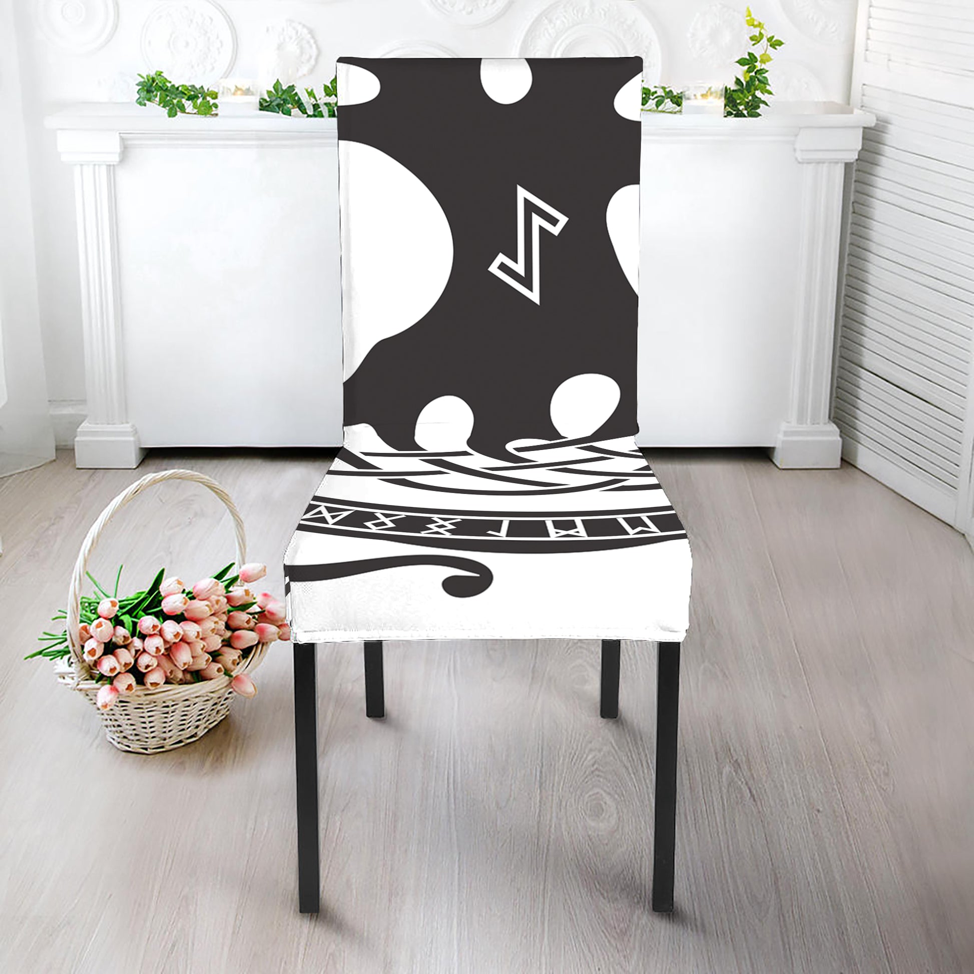 Scandinavian Yggdrasil Print Dining Chair Slipcover