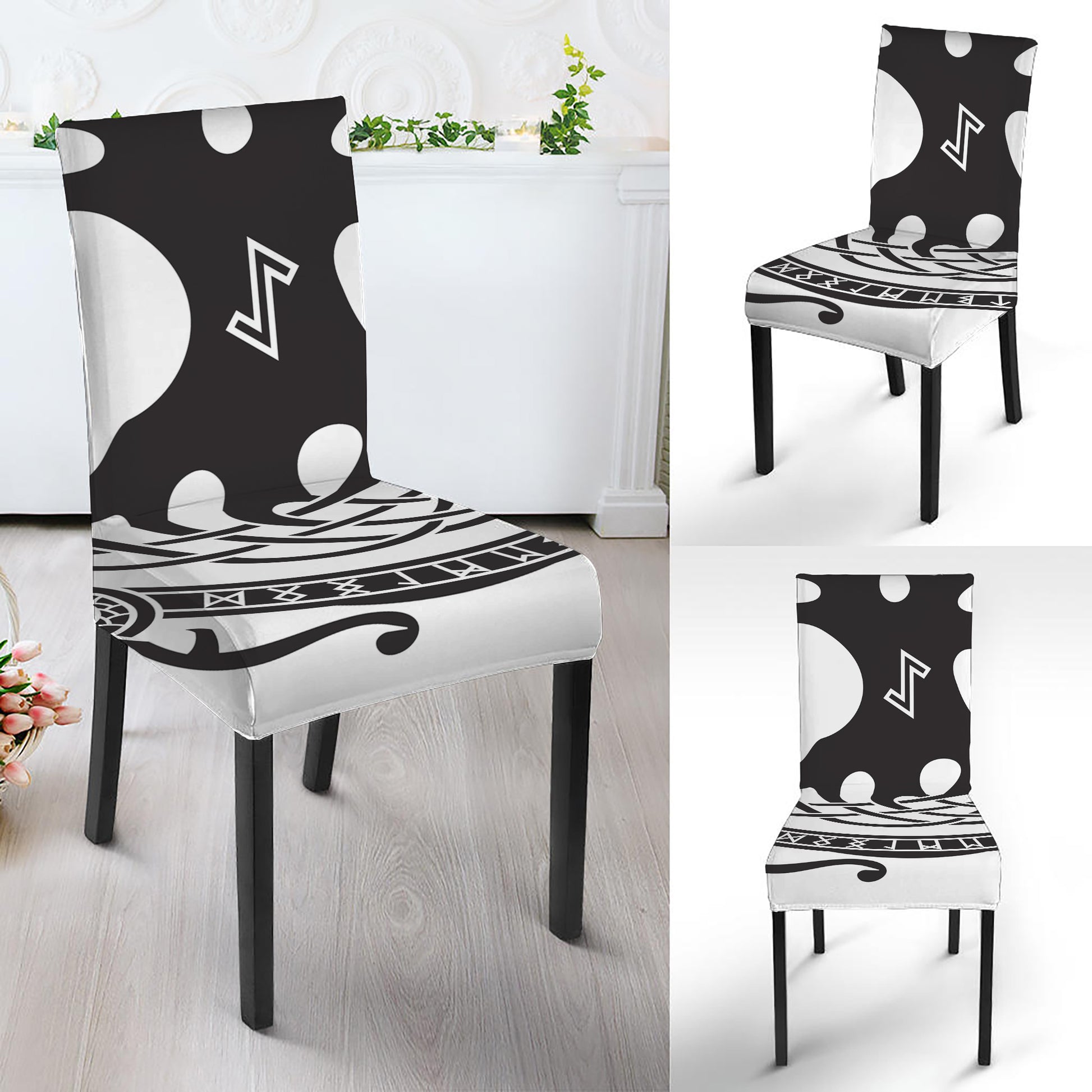 Scandinavian Yggdrasil Print Dining Chair Slipcover