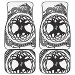 Scandinavian Yggdrasil Print Front and Back Car Floor Mats