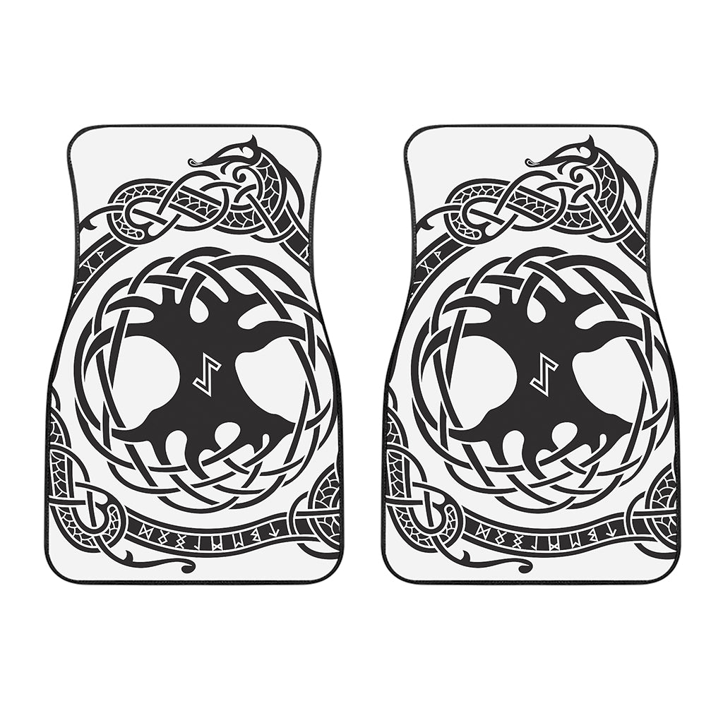 Scandinavian Yggdrasil Print Front Car Floor Mats