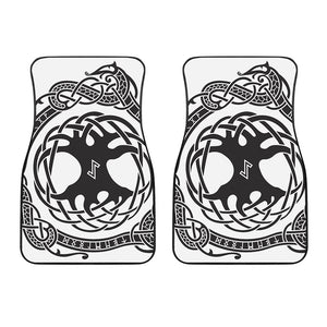 Scandinavian Yggdrasil Print Front Car Floor Mats