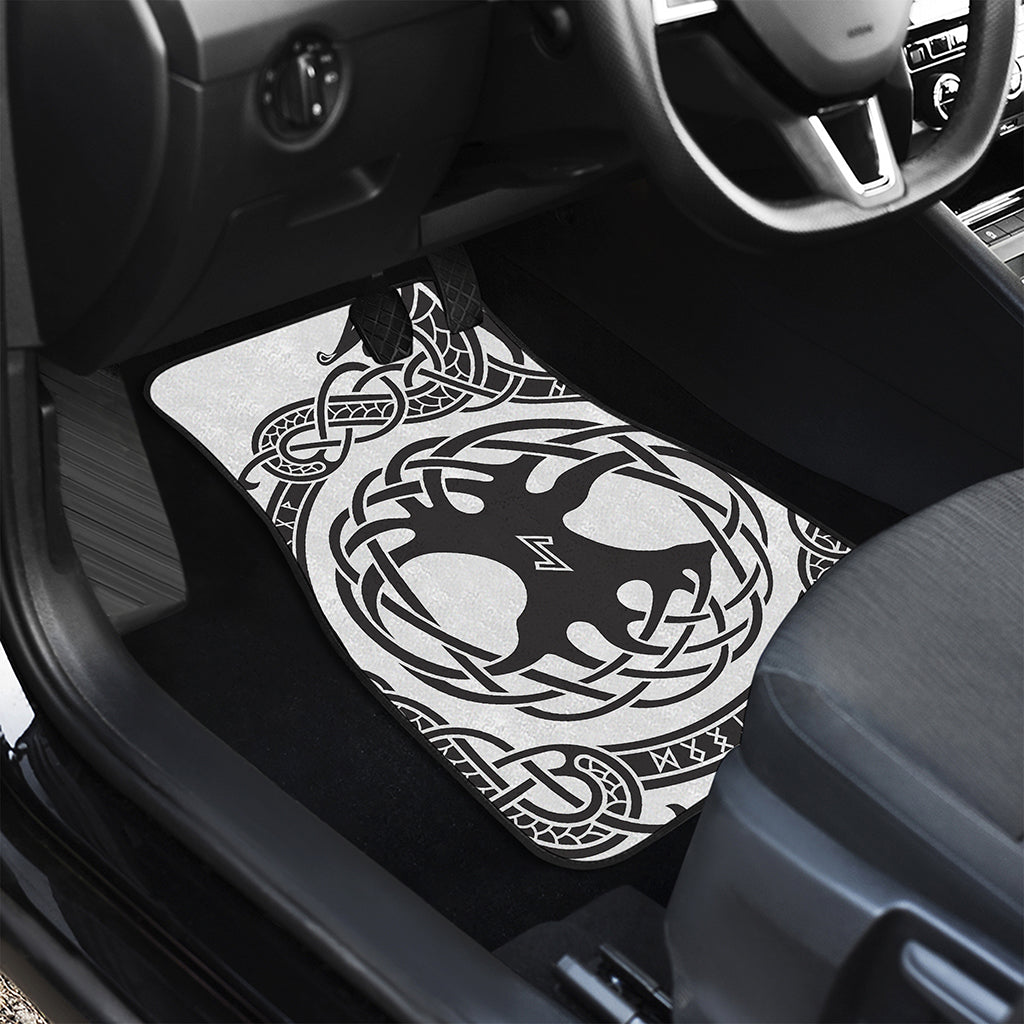 Scandinavian Yggdrasil Print Front Car Floor Mats