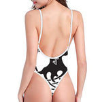 Scandinavian Yggdrasil Print High Cut One Piece Swimsuit