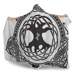 Scandinavian Yggdrasil Print Hooded Blanket