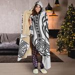 Scandinavian Yggdrasil Print Hooded Blanket