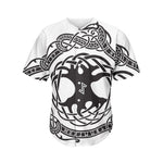 Scandinavian Yggdrasil Print Men's Baseball Jersey