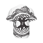Scandinavian Yggdrasil Print Men's Baseball Jersey