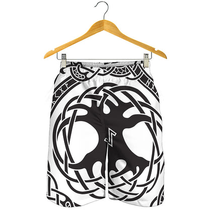 Scandinavian Yggdrasil Print Men's Shorts