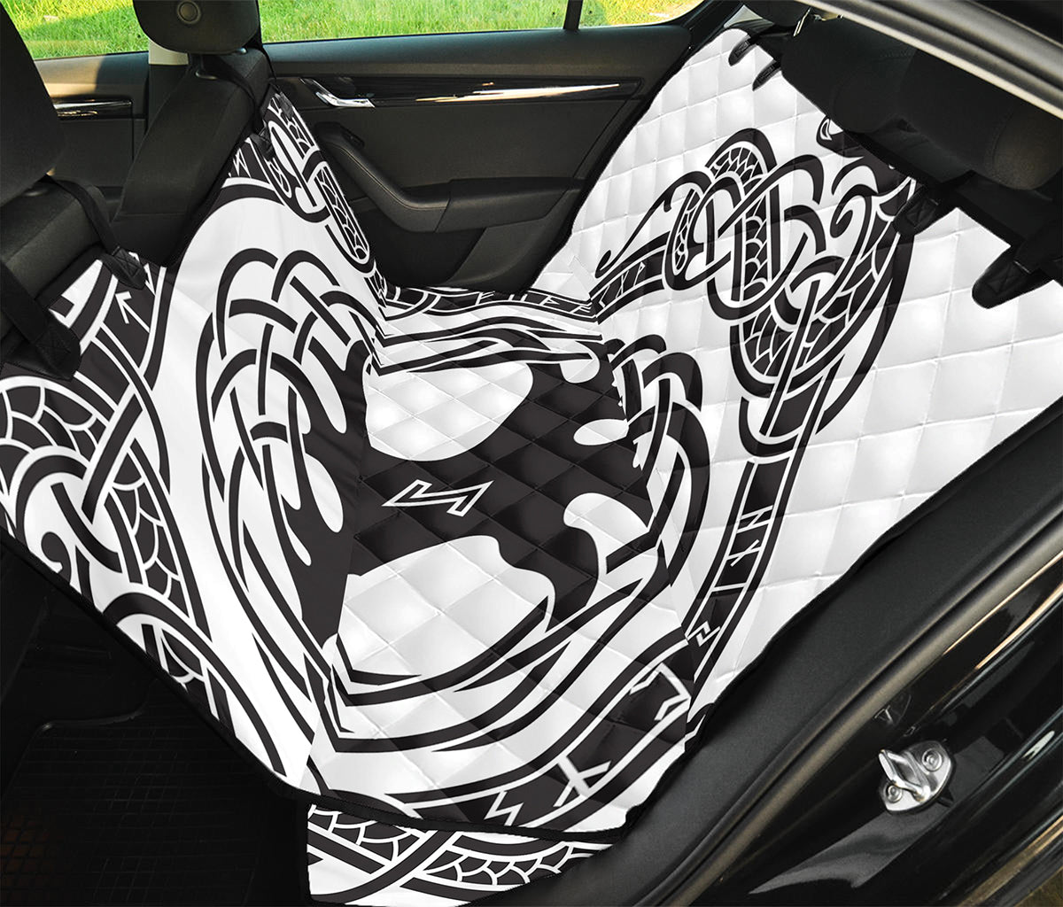 Scandinavian Yggdrasil Print Pet Car Back Seat Cover