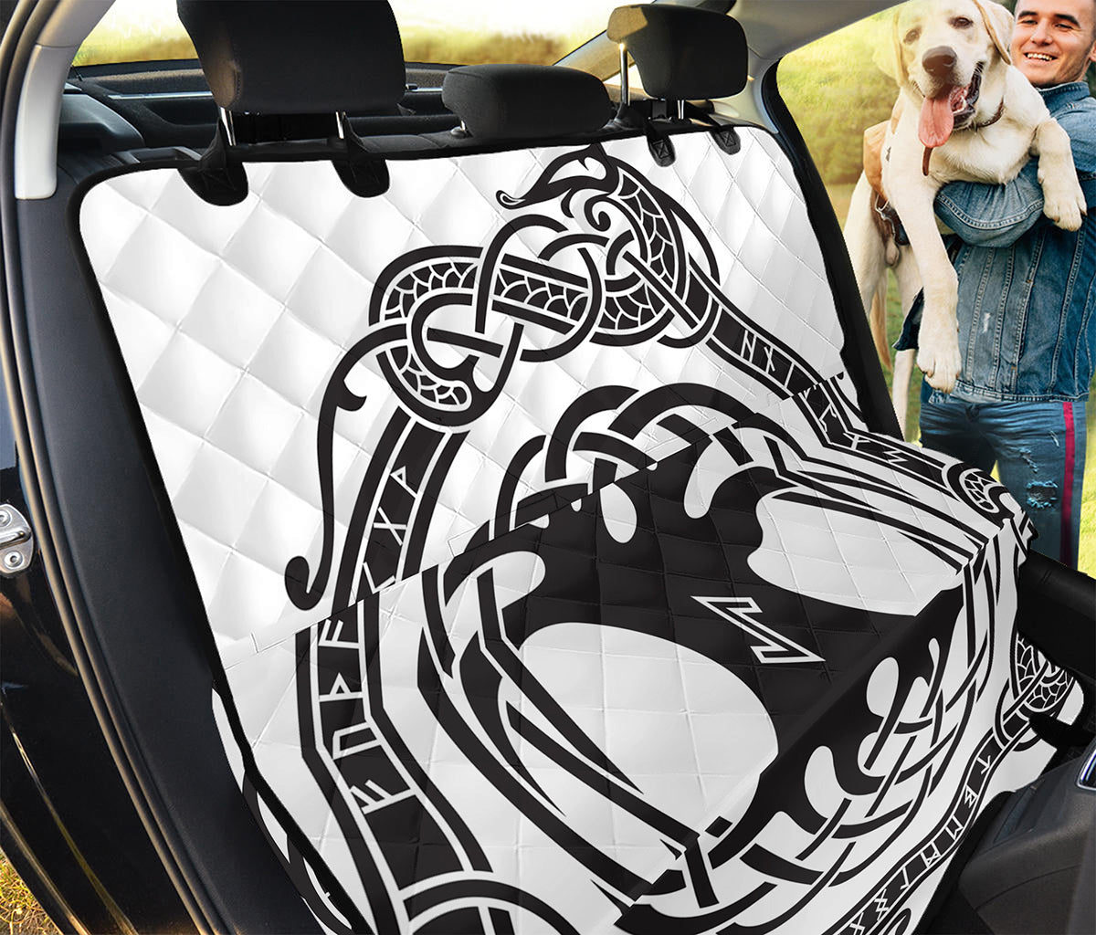 Scandinavian Yggdrasil Print Pet Car Back Seat Cover