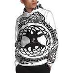 Scandinavian Yggdrasil Print Pullover Hoodie