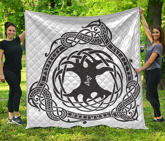 Scandinavian Yggdrasil Print Quilt