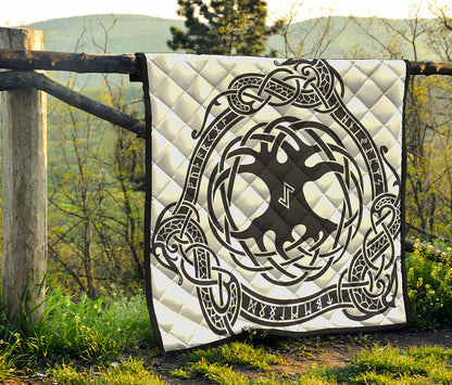 Scandinavian Yggdrasil Print Quilt