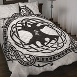 Scandinavian Yggdrasil Print Quilt Bed Set
