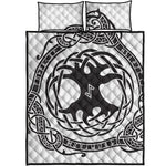Scandinavian Yggdrasil Print Quilt Bed Set
