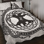 Scandinavian Yggdrasil Print Quilt Bed Set