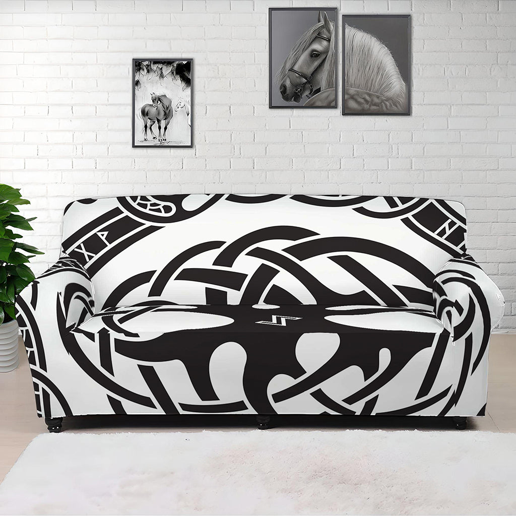 Scandinavian Yggdrasil Print Sofa Cover