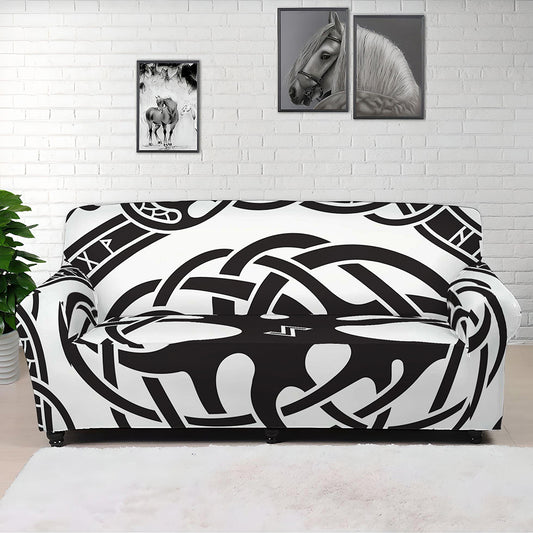 Scandinavian Yggdrasil Print Sofa Cover
