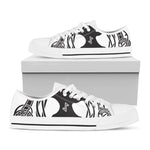 Scandinavian Yggdrasil Print White Low Top Shoes