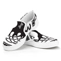 Scandinavian Yggdrasil Print White Slip On Sneakers