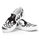 Scandinavian Yggdrasil Print White Slip On Shoes
