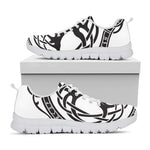 Scandinavian Yggdrasil Print White Sneakers