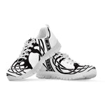 Scandinavian Yggdrasil Print White Sneakers