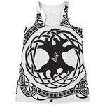 Scandinavian Yggdrasil Print Women's Racerback Tank Top