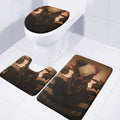 Scary Clown Print 3 Piece Bath Mat Set