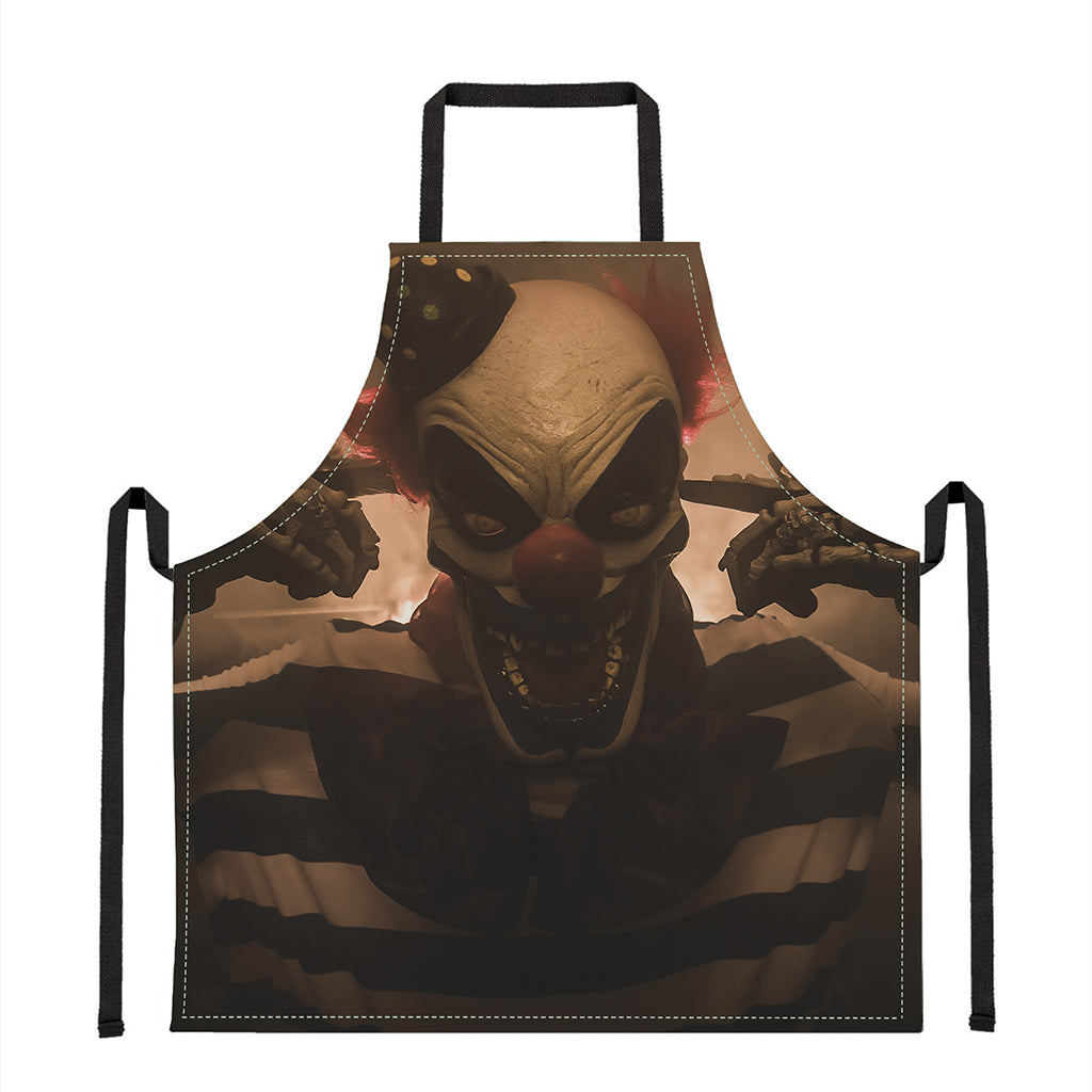 Scary Clown Print Apron